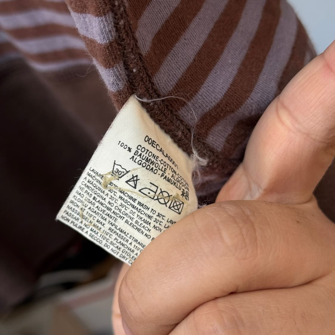 디젤 리버서블 요크 퍼플 브라운 스트라이프 카라넥 롱 슬리브 상품이미지9