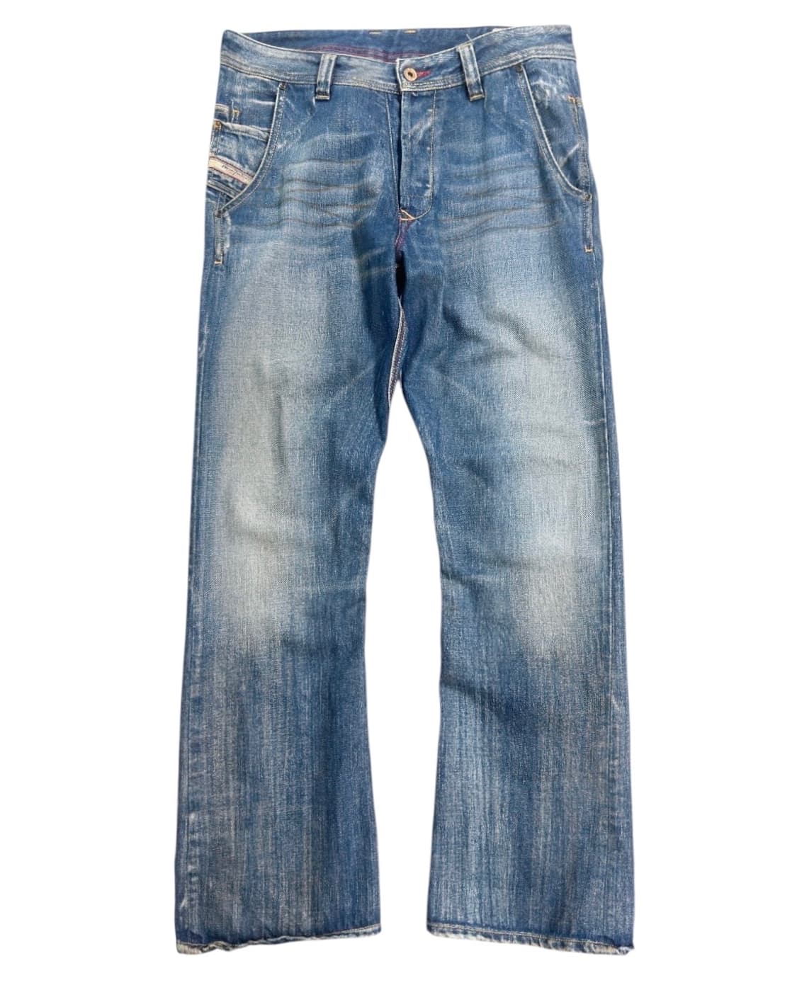 디젤 사이드 지퍼 플레어 데님 팬츠 상품이미지3