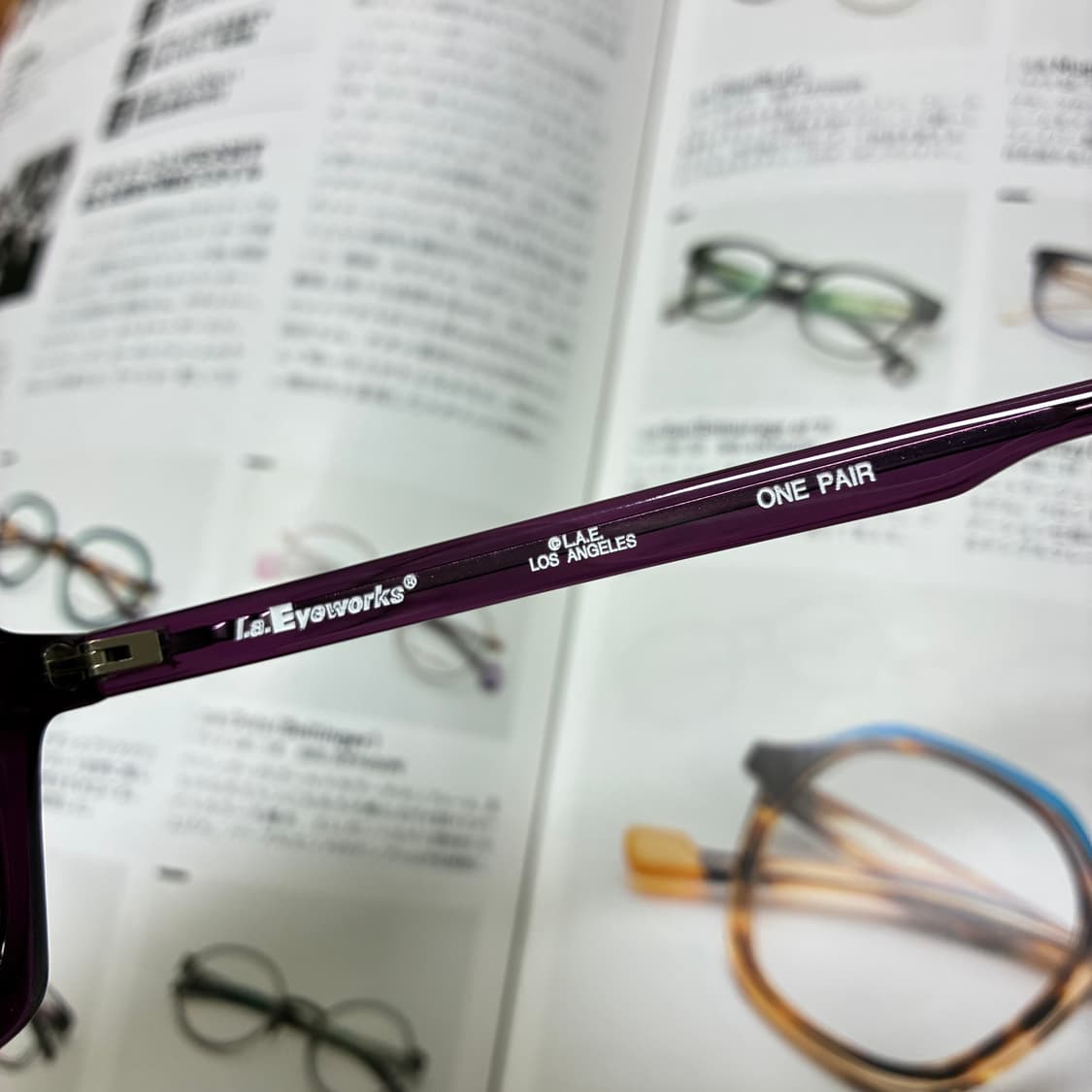 L.A. Eyeworks 엘에이 아이웍스 스퀘어 퍼플 안경 상품이미지6