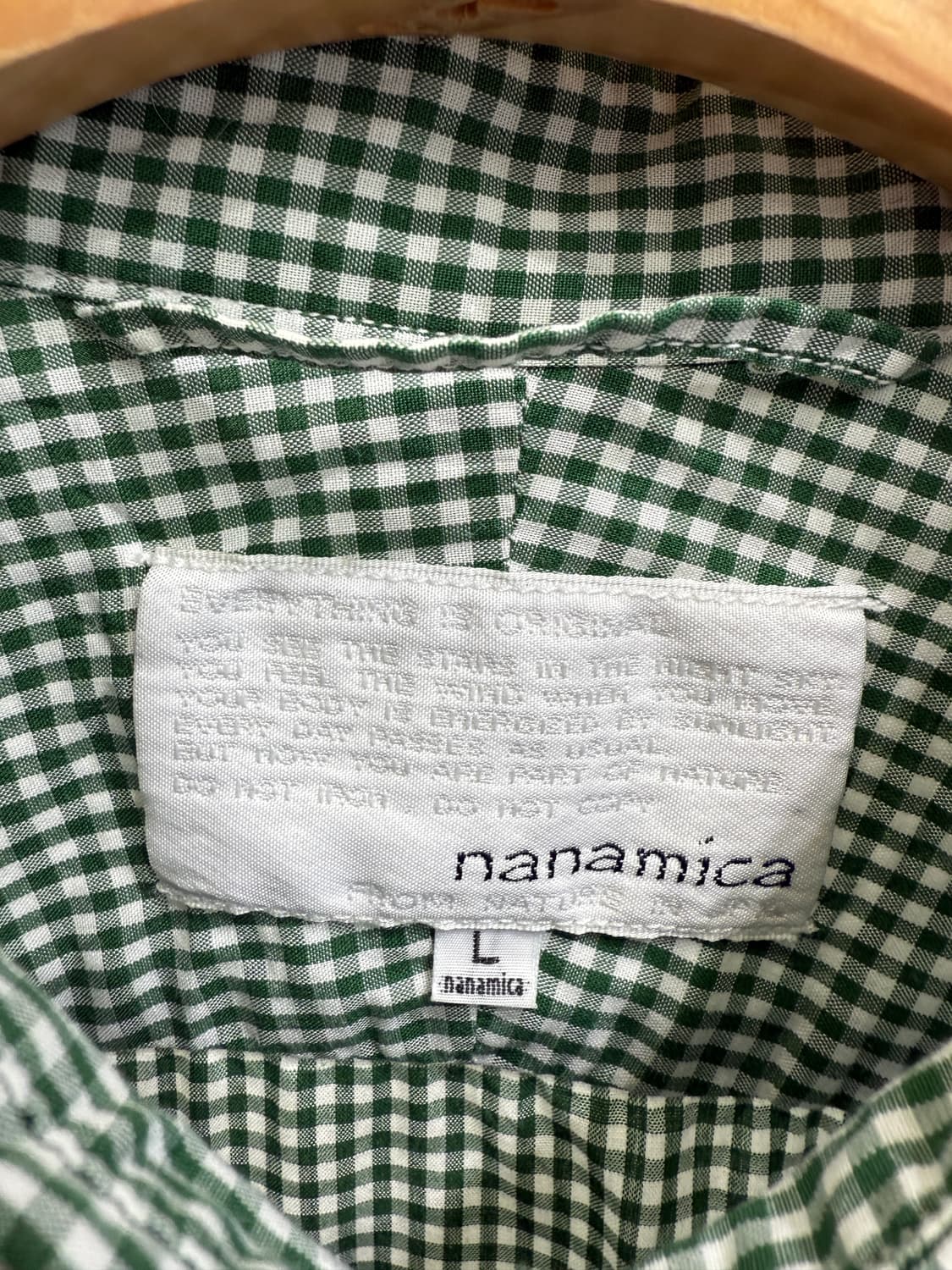 NANAMICA (Made in Japan) 나나미카 깅엄 체크 셔츠 상품이미지6