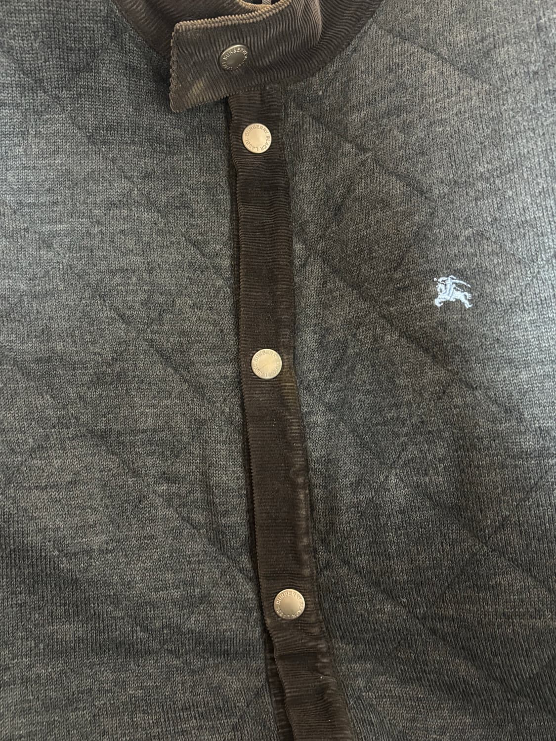 Y2k 버버리 차콜그레이 퀄팅 누빔 자켓 상품이미지9