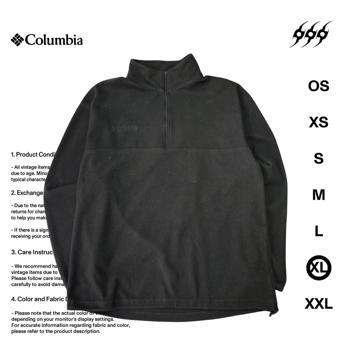 컬럼비아 아노락 XL사이즈 하프집업 상품이미지1