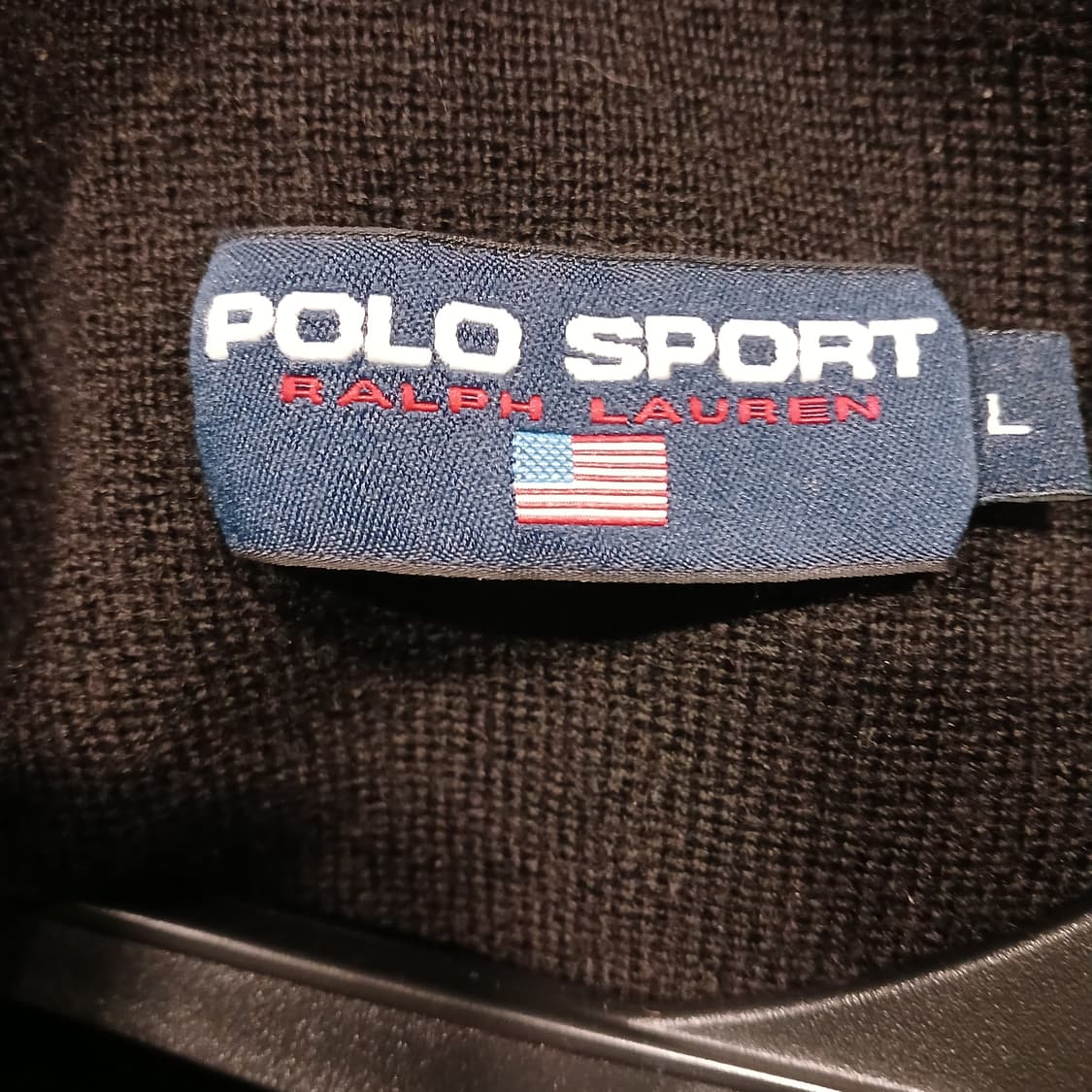 폴로스포츠 니트 집업 블랙 상품이미지3