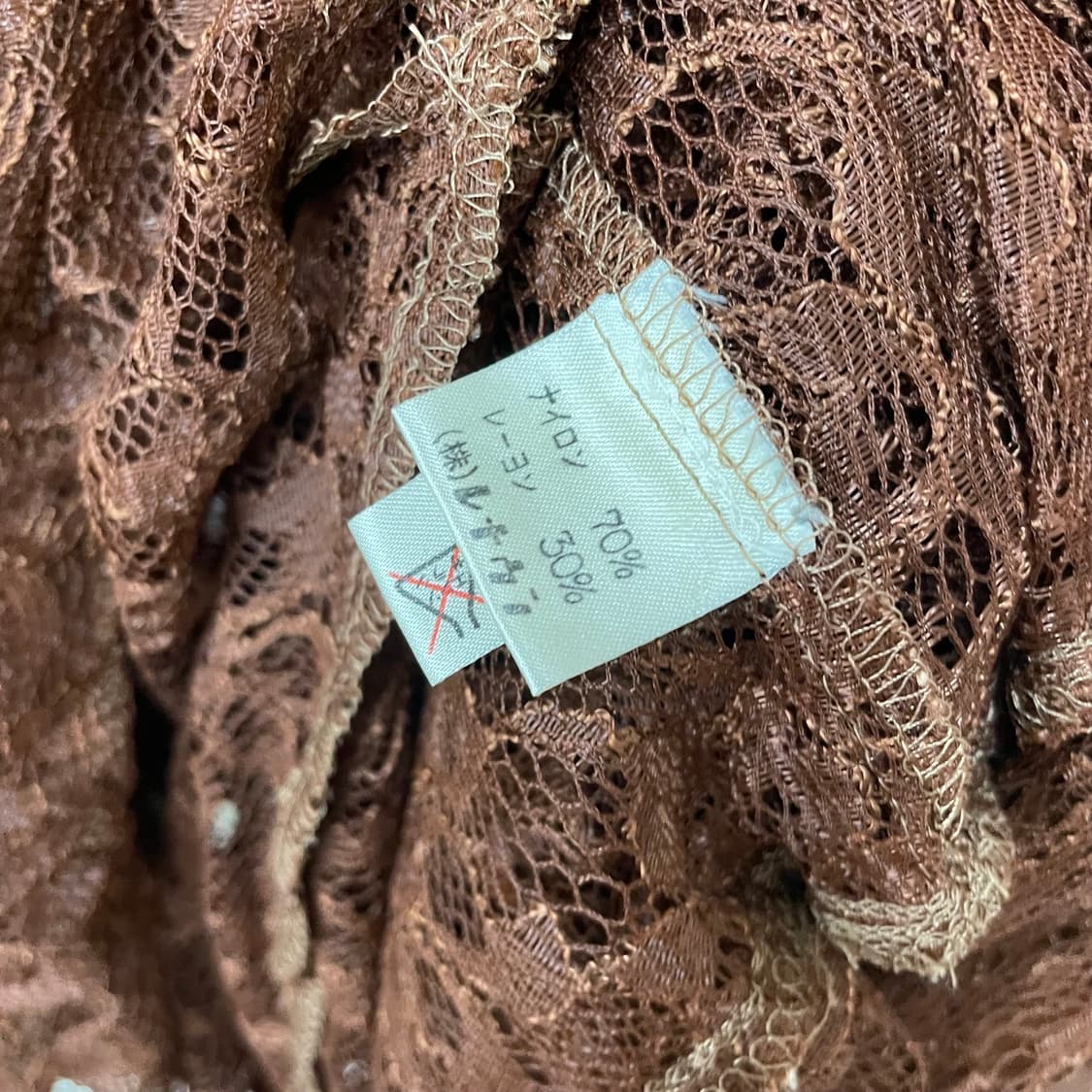 브라운 풀 레이스 레이어드용 원피스  상품이미지6