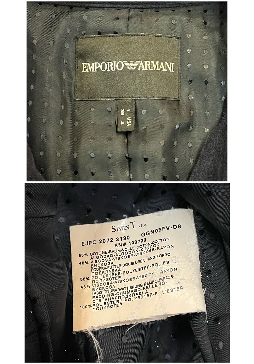 엠포리오아르마니 자켓 네이비 38 #csz1957 상품이미지5