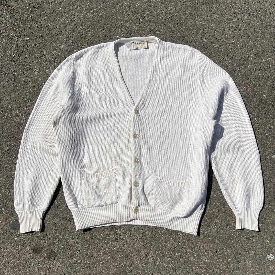 80‘s L.L. Bean 코튼 니팅 가디건 상품이미지1