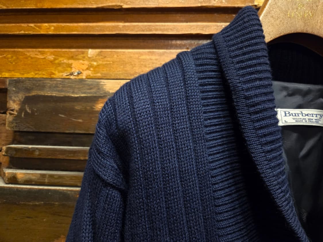 80'S 버버리 아카이브 숄칼라 카디건 상품이미지8