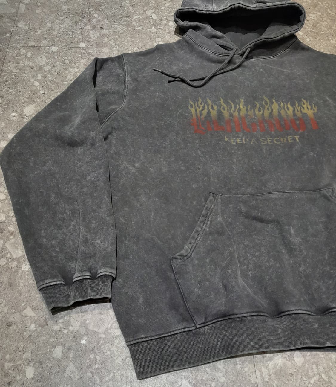 💥블랙아웃 빈티지 워싱 플레임 후드 (L) 상품이미지4