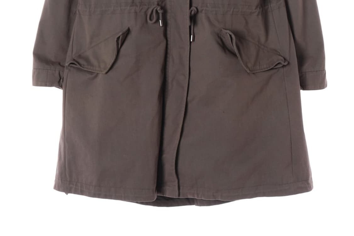 앳코너 LOVE 자수 네이비 퍼 트리밍 야상 점퍼 상품이미지6