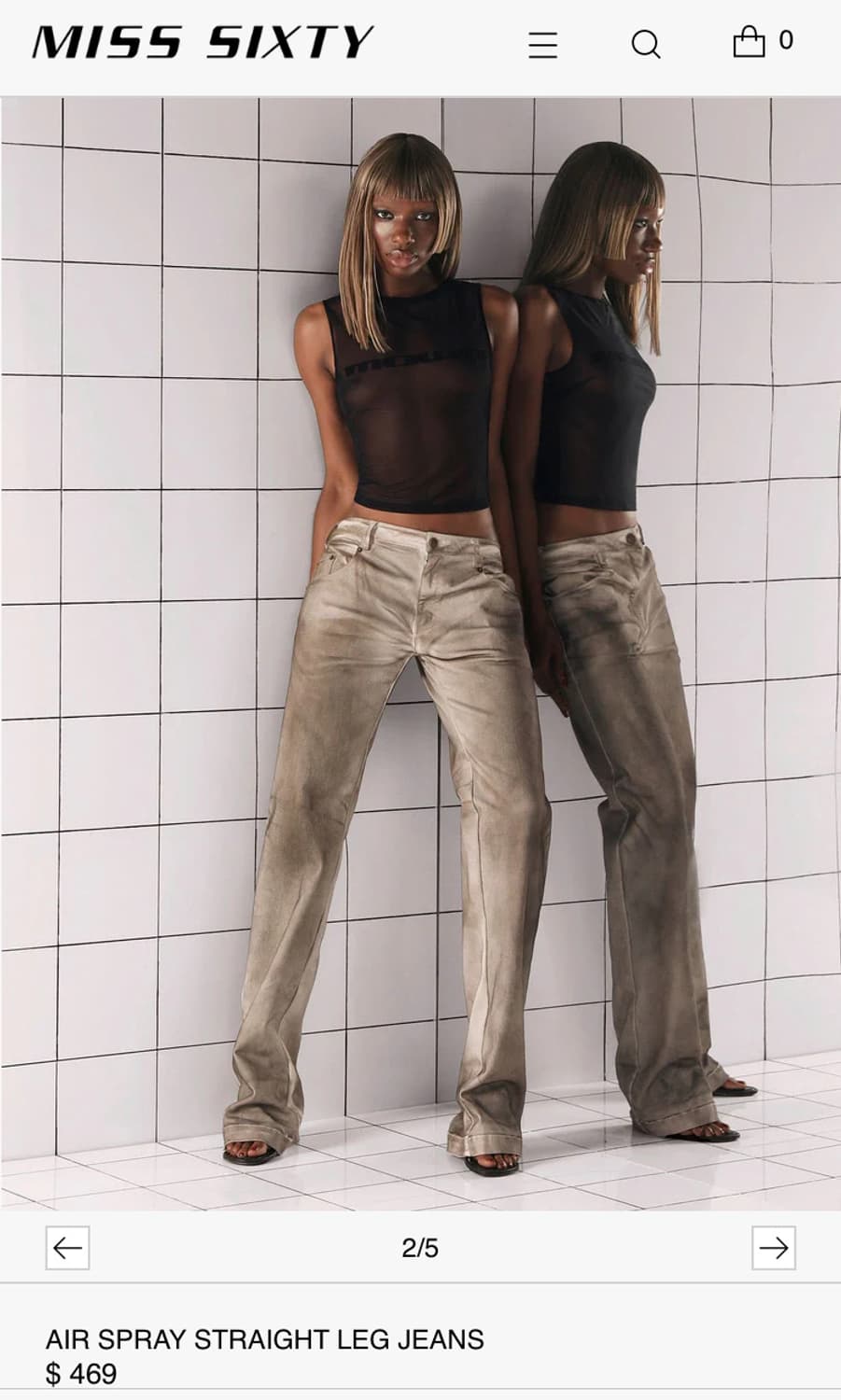 모와로라 x 미스식스티 AIR SPRAY STRAIGHT LEG JEAN 상품이미지2