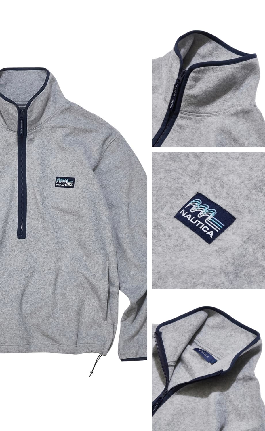 노티카 웨이브 폴라 하프 집업 풀오버 NFL2105 멜란지그레이 상품이미지4