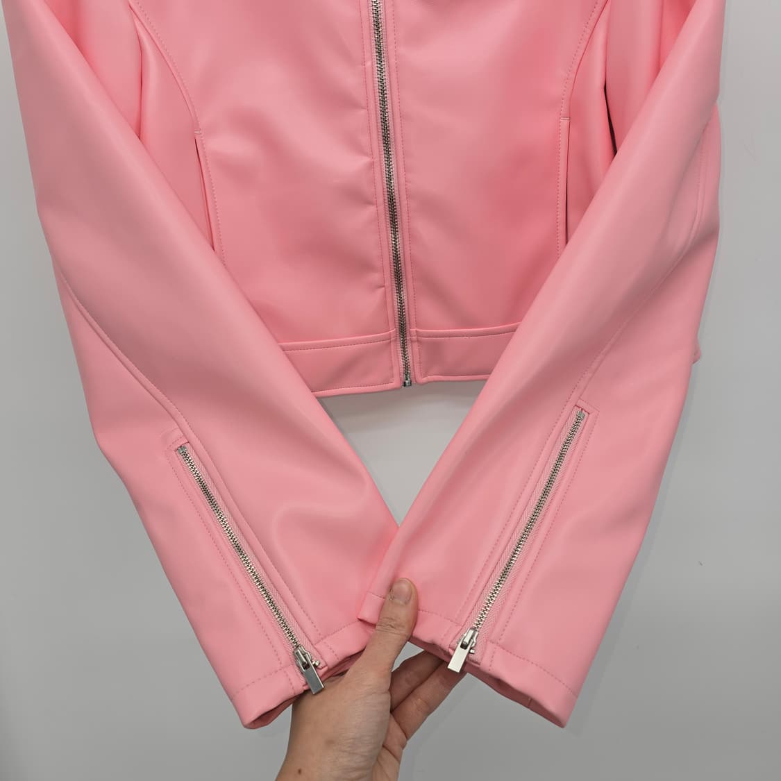 YOUHEE 크롭 레더 자켓 / 여성 라이더 자켓 상품이미지7