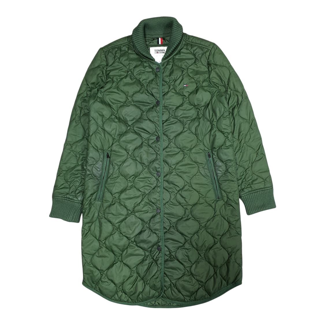✨ (바배) 타미 힐피거 깔깔이 카키 퀄팅 롱 자켓 패딩 상품이미지1