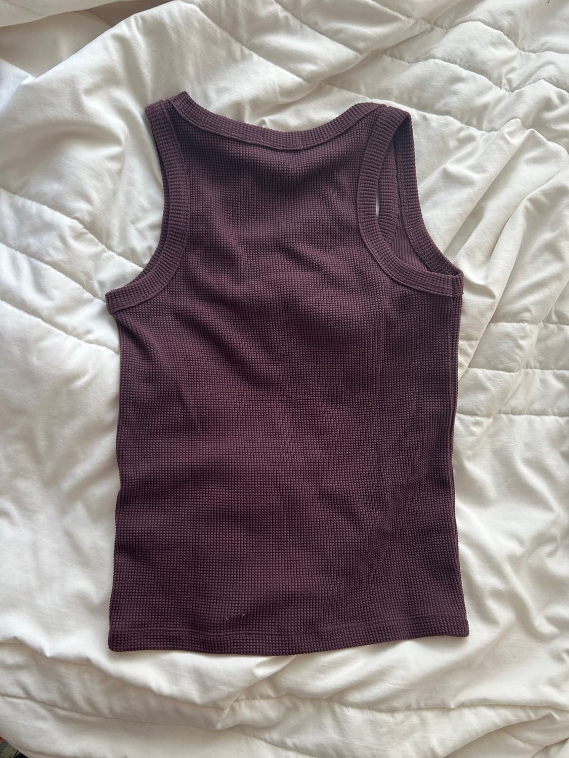 샌드릭 LINE.01 waffle tank top (버건디) 상품이미지4