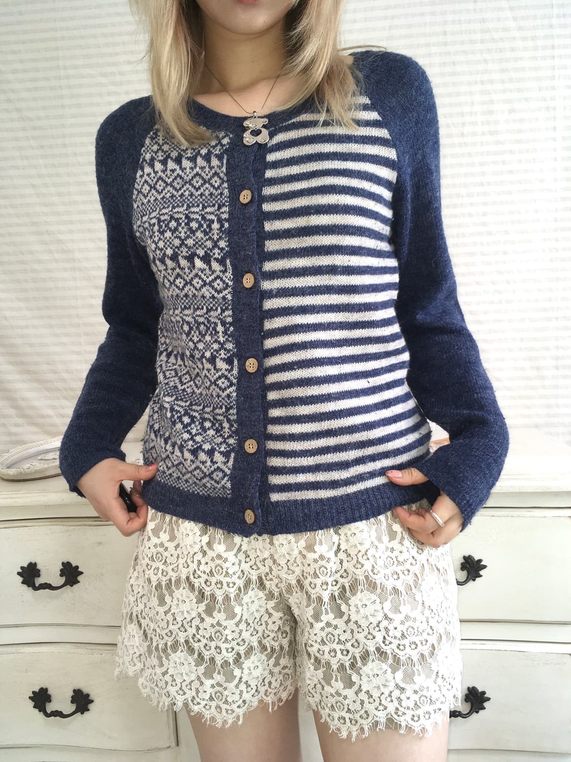 jpn vintage blue nordic stripe cd 상품이미지3