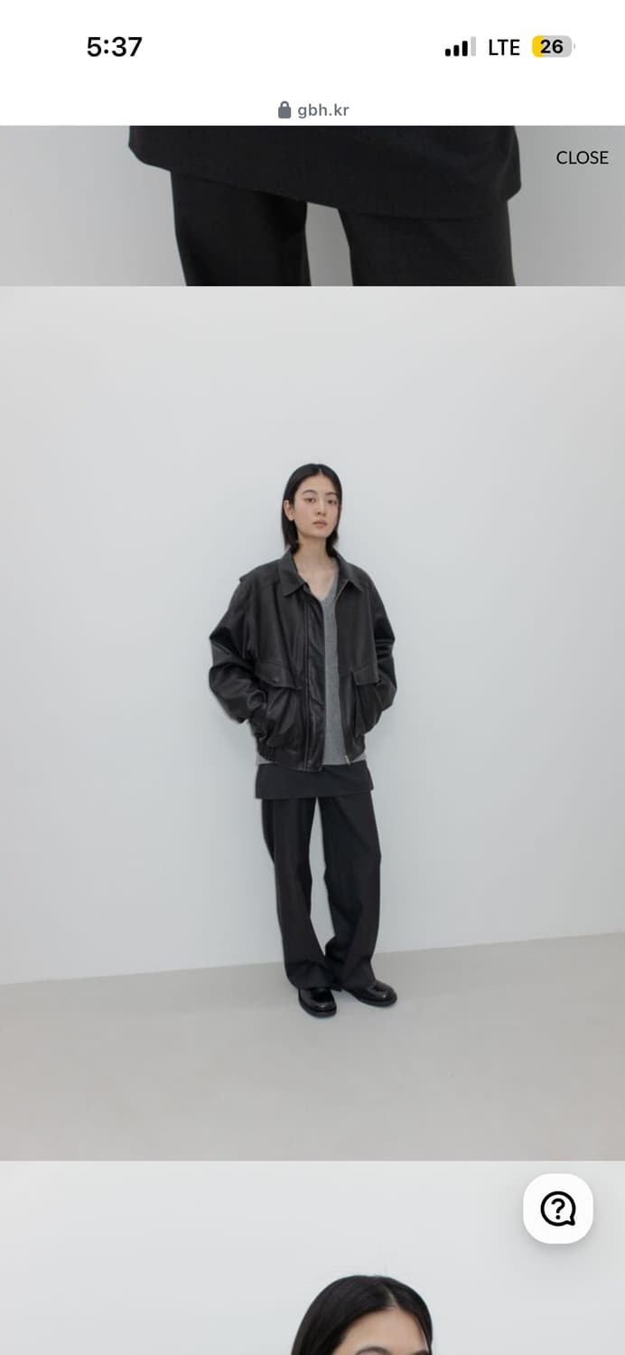 gbh 지비에이치 레더 봄버 자켓 블랙 상품이미지2