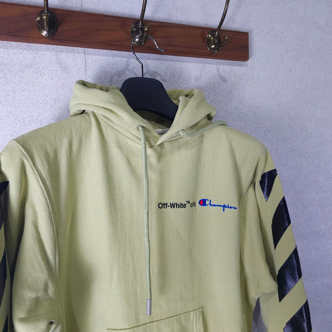 오프화이트x챔피온 후드티 XS 상품이미지3