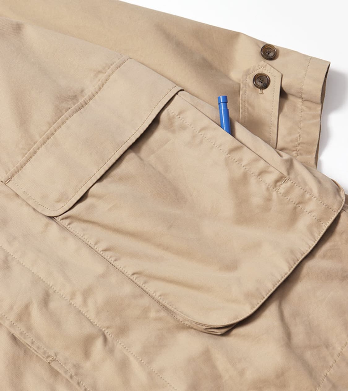 BEAMS - CHAMBRAY BAL COLLAR COAT 상품이미지9