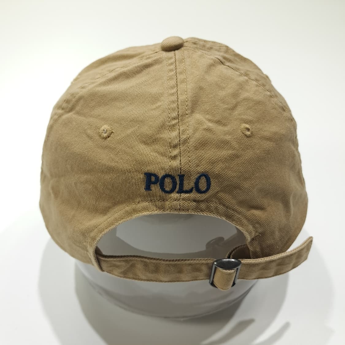 CL524 폴로 다크네이비 포니자수 베이지 볼캡 모자 상품이미지5
