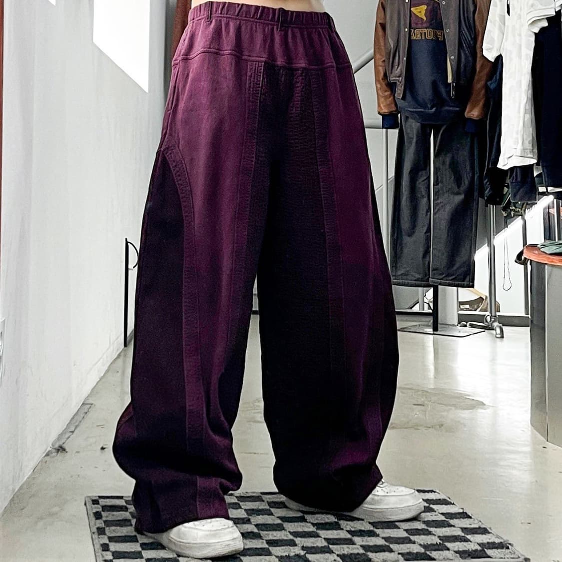 야코 마리카드 트리콧 버건디 벌룬 스웻 팬츠 상품이미지2