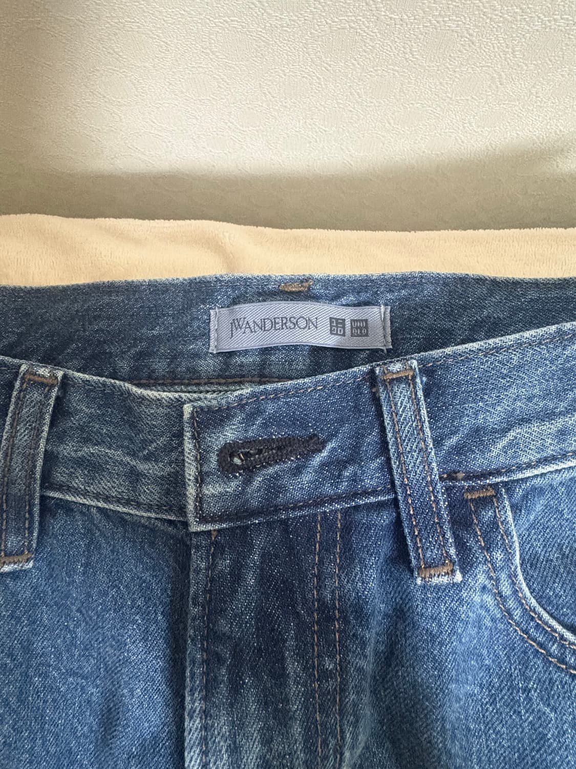 유니클로 jw앤더슨 스트레이트진 64블루 30사이즈 상품이미지3