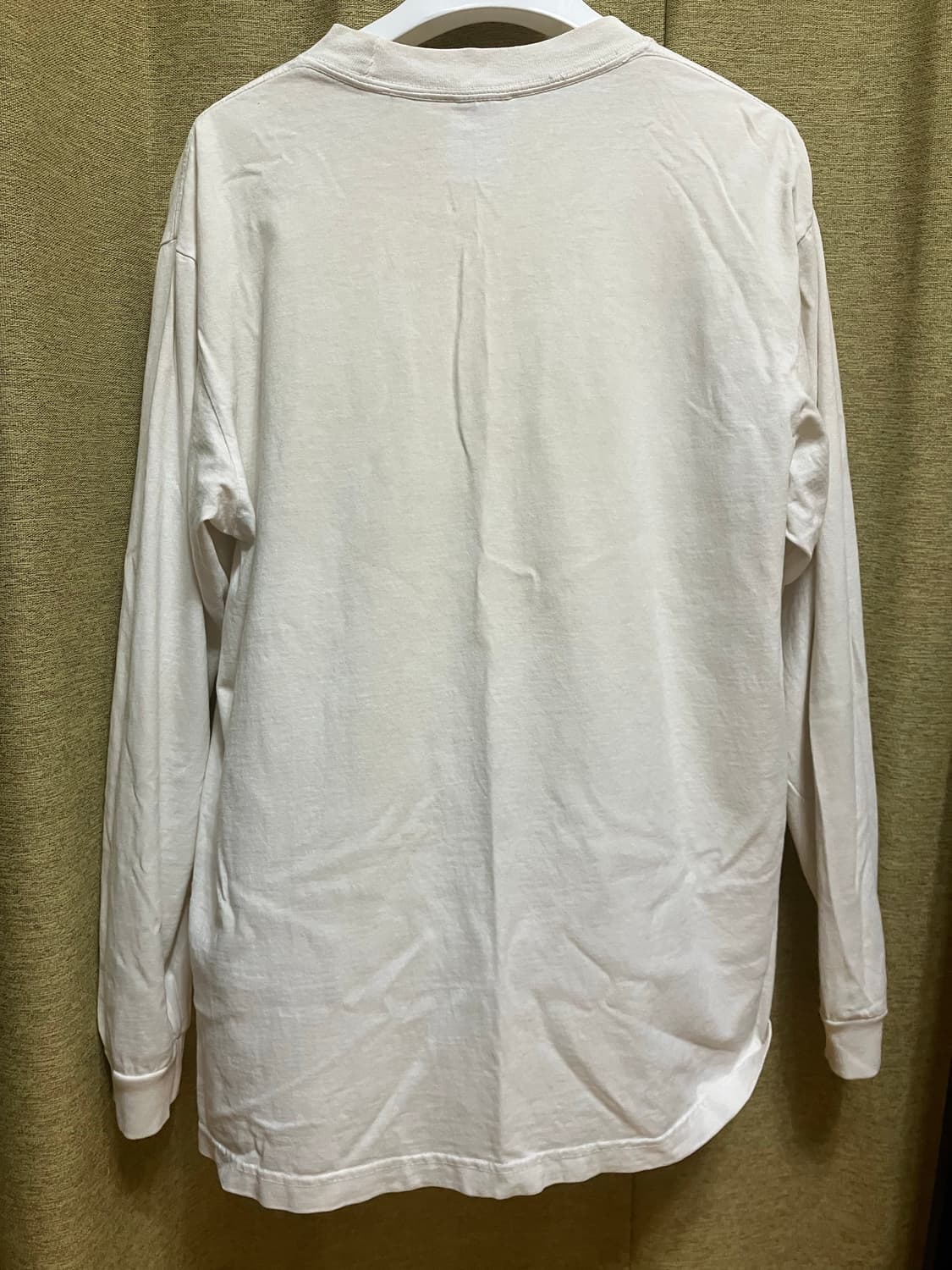 샤카웨어 7.5OZ 가먼트다이 긴팔티셔츠 화이트 M 상품이미지3