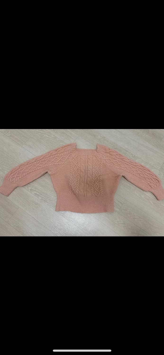 핑크 꽈배기 니트 스웨터 상품이미지1