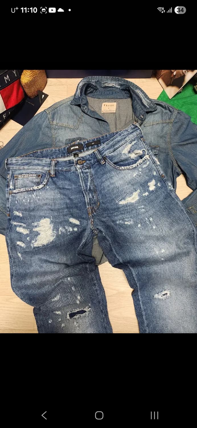 JUST CAvalli 디스트로이드 데님 청바지 팬츠 상품이미지6