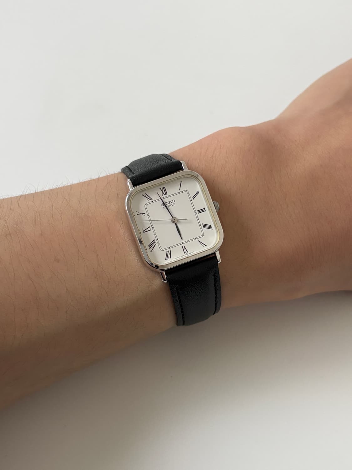 1980s Roman Index Silver Tank Quartz 상품이미지8