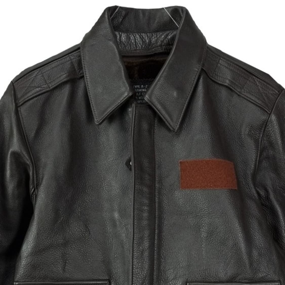 [빈티지] 밀리터리 A2 복각 양가죽 플라이트 레더 봄버자켓 P01568 상품이미지4