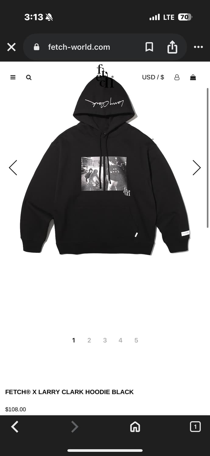 페치 래리 클락 후드티 상품이미지4