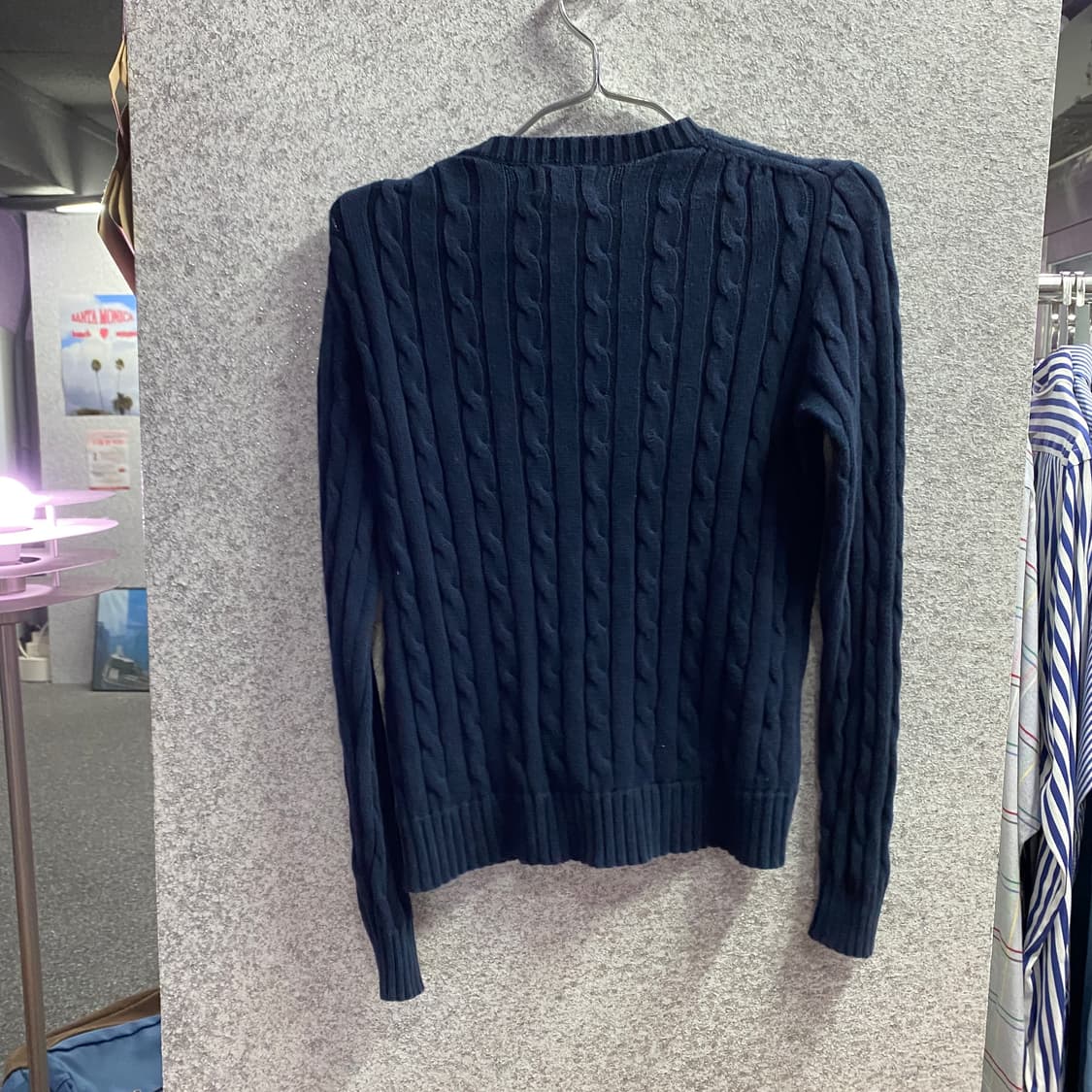폴로 랄프로렌 네이비 꽈배기 니트 B4645 상품이미지4