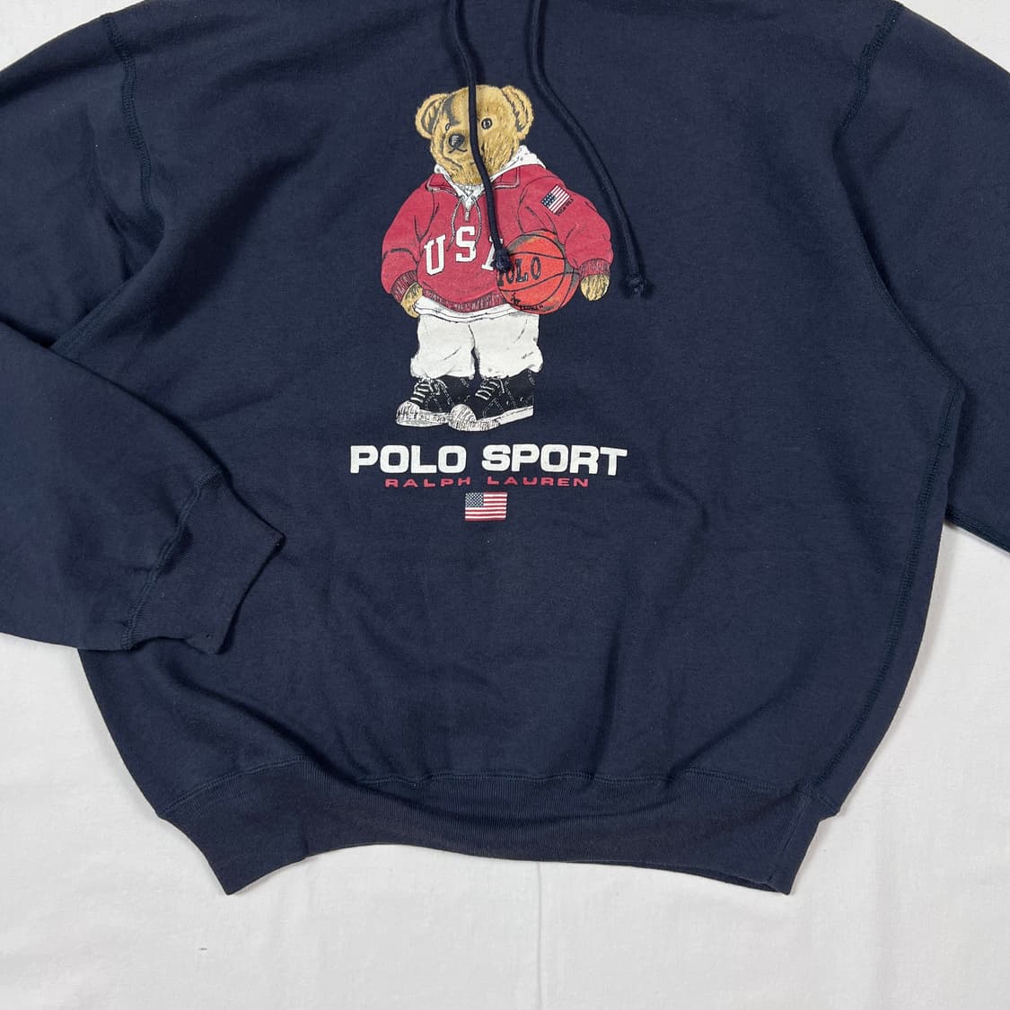 90s 폴로랄프로렌 og usa 베어 후드티 상품이미지4