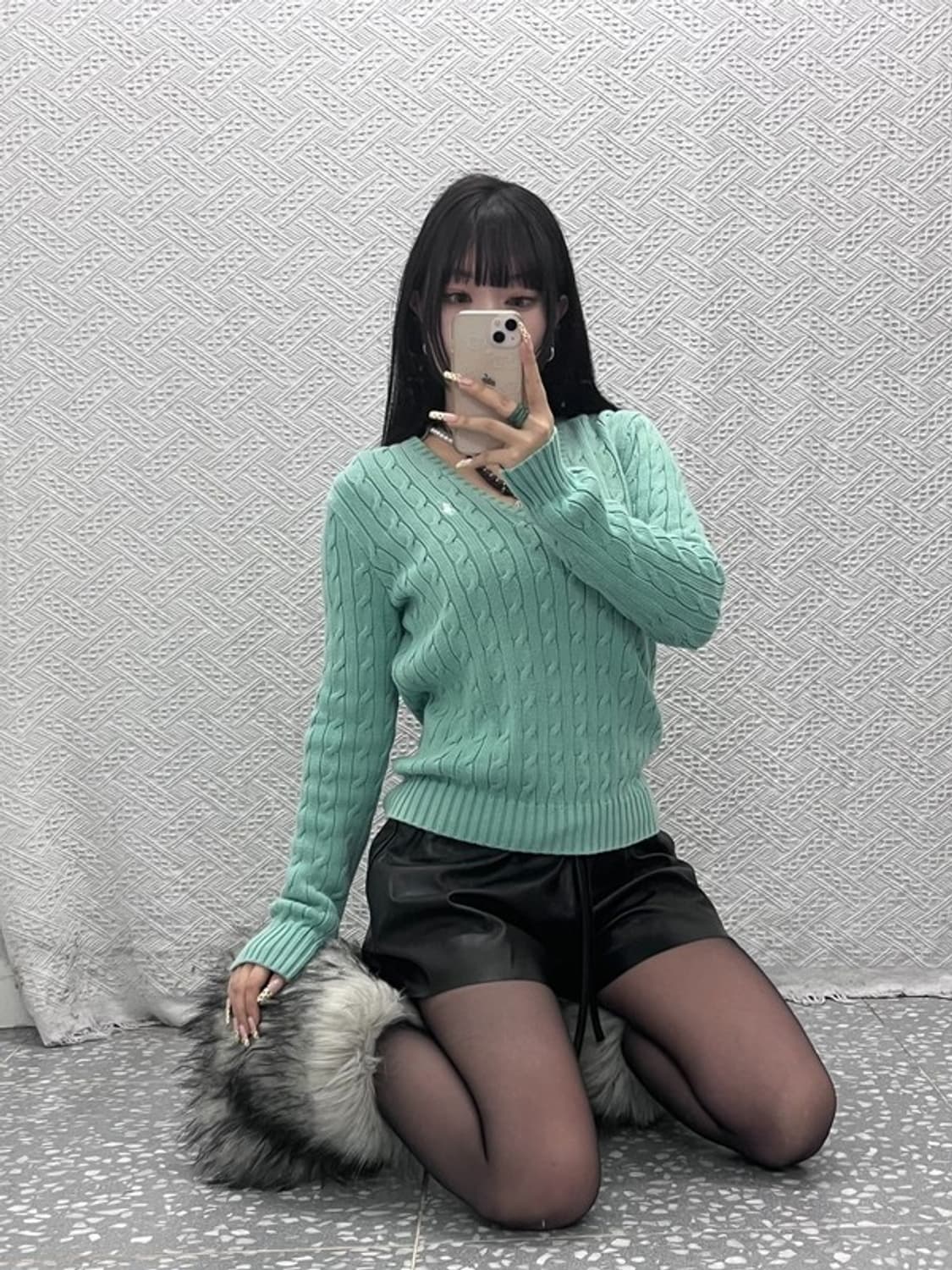 폴로 랄프로렌 폭닥 메로나민트 여리 꽈배기 니트 L C09896 상품이미지1