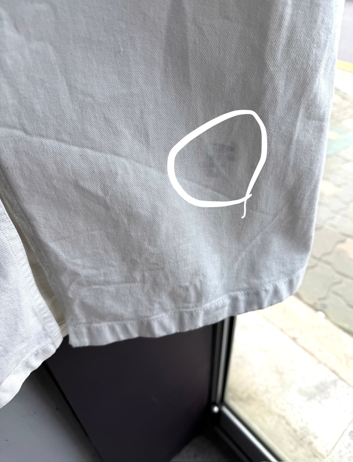 .64/ 시스템 23FW 화이트 코튼 스커트 상품이미지5