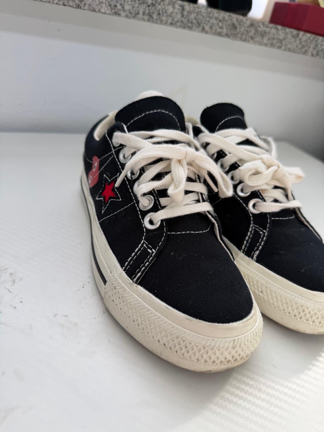 정품) 꼼데가르송x컨버스 운동화 220 상품이미지3