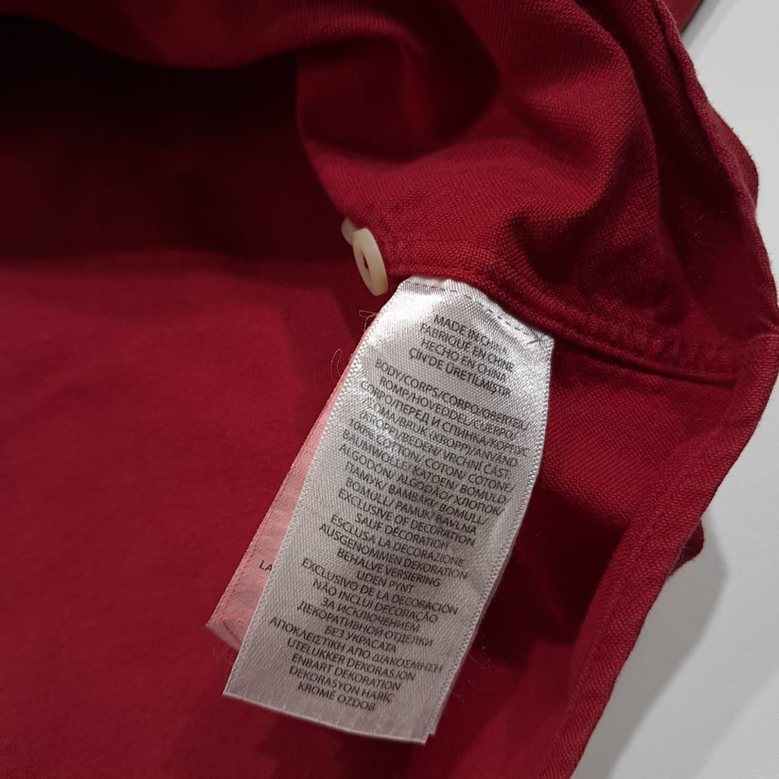 CL583 2XL 폴로 00s 코튼 버튼다운 네이비포니 레드 셔츠 남방 상품이미지6