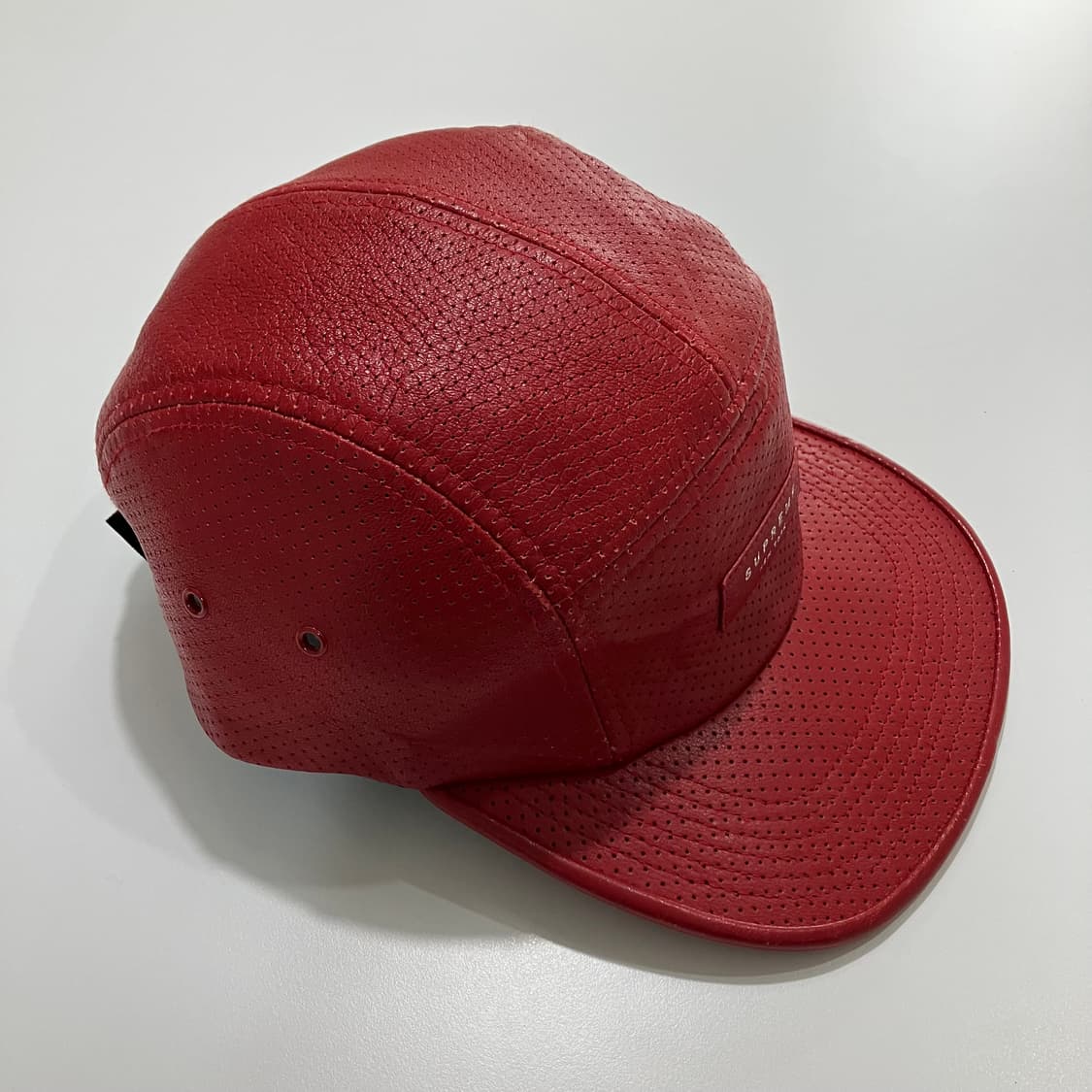 [Supreme] 14ss 슈프림 레더 캠프캡 레드 상품이미지3