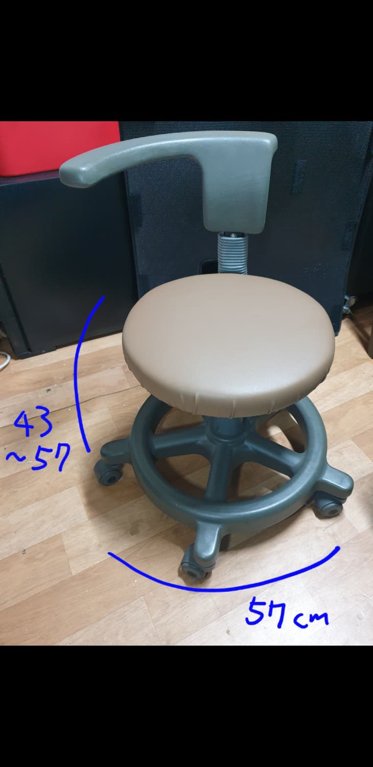 견고한 다용도 등받이 회전스툴 의자(여러 개 가능) 상품이미지1