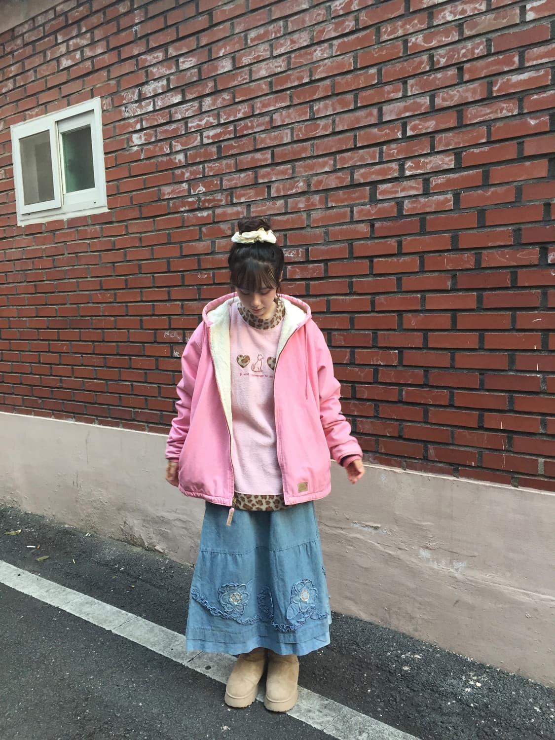 SCHMIDT 슈미트 워크웨어 셰르파 액티브 핑크 자켓 코디세트 상품이미지2