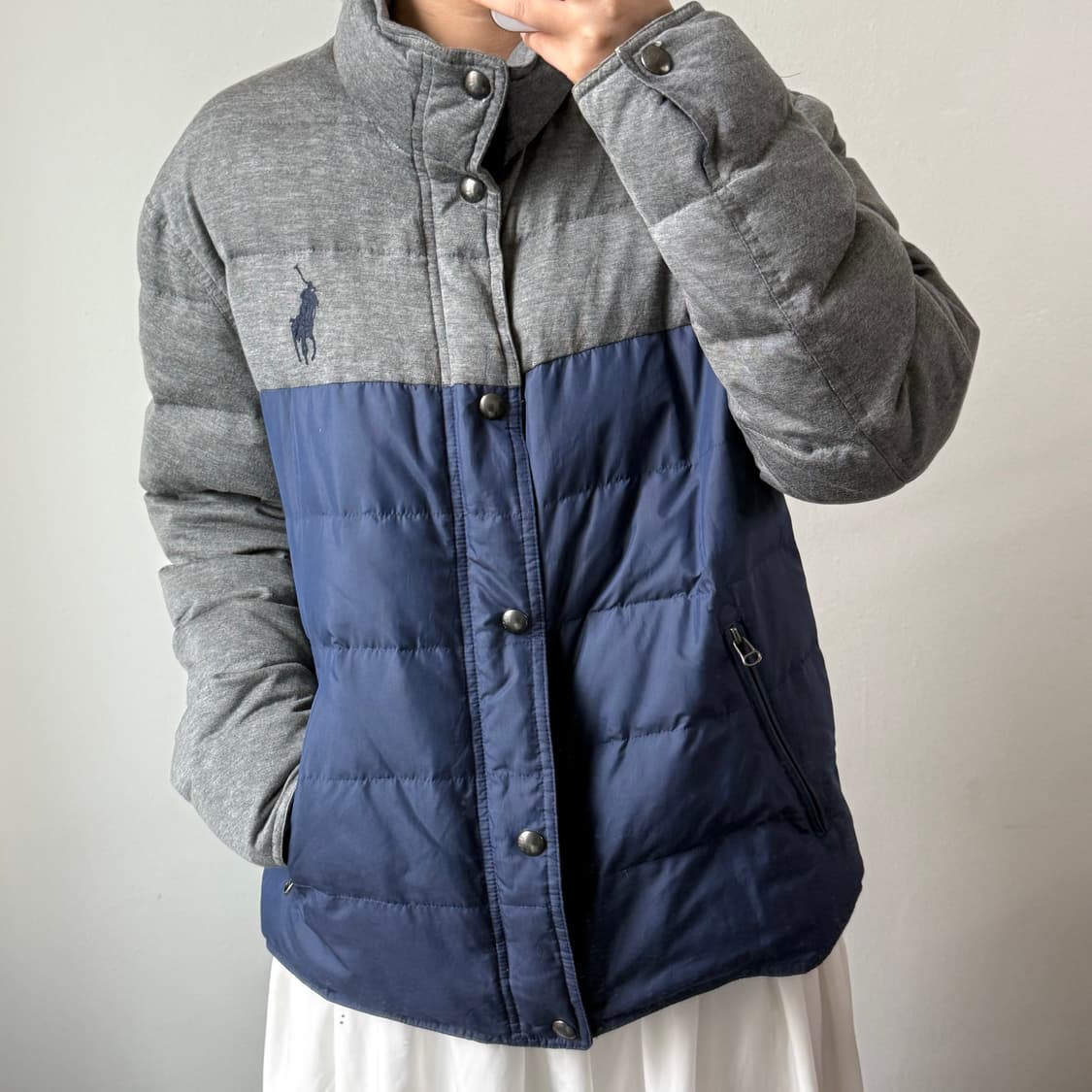 [XXL] 폴로 배색 패딩 상품이미지2