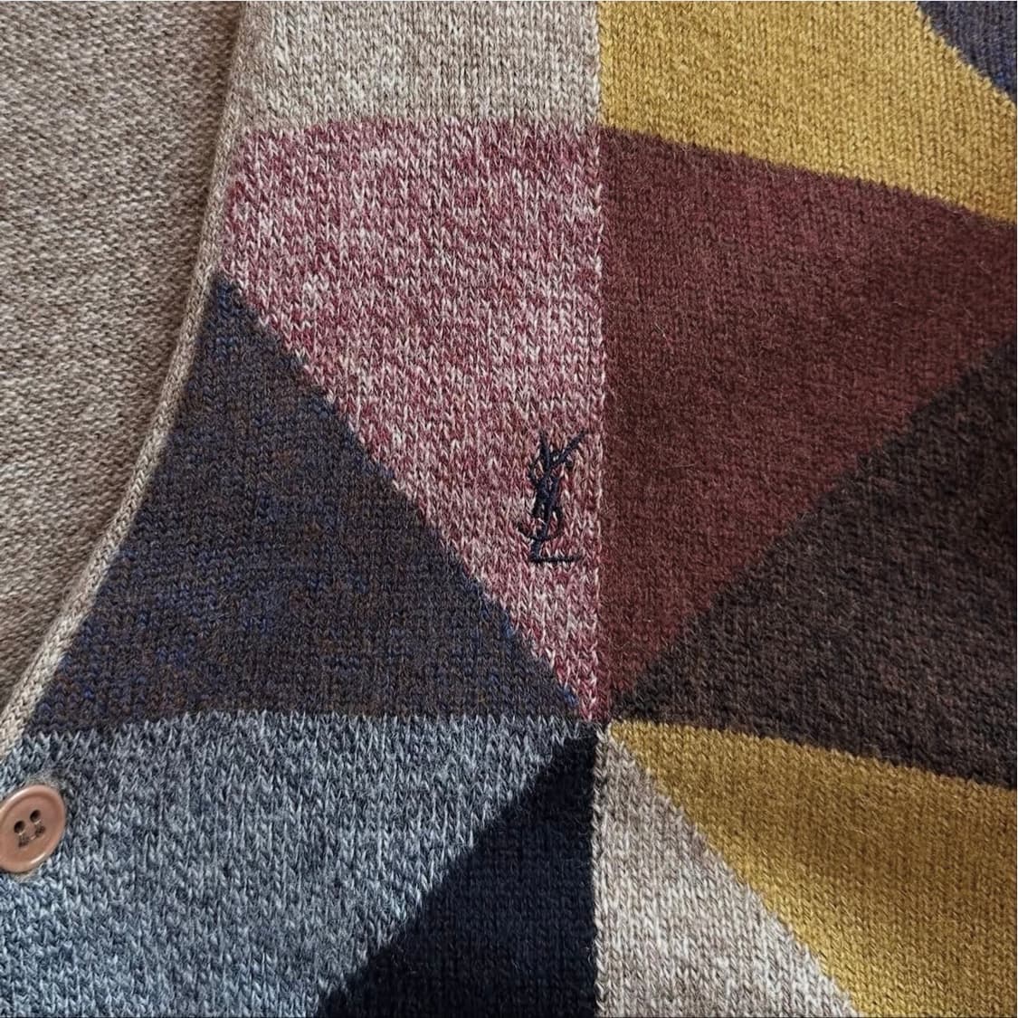 입생로랑 멀티체크 가디건 상품이미지6