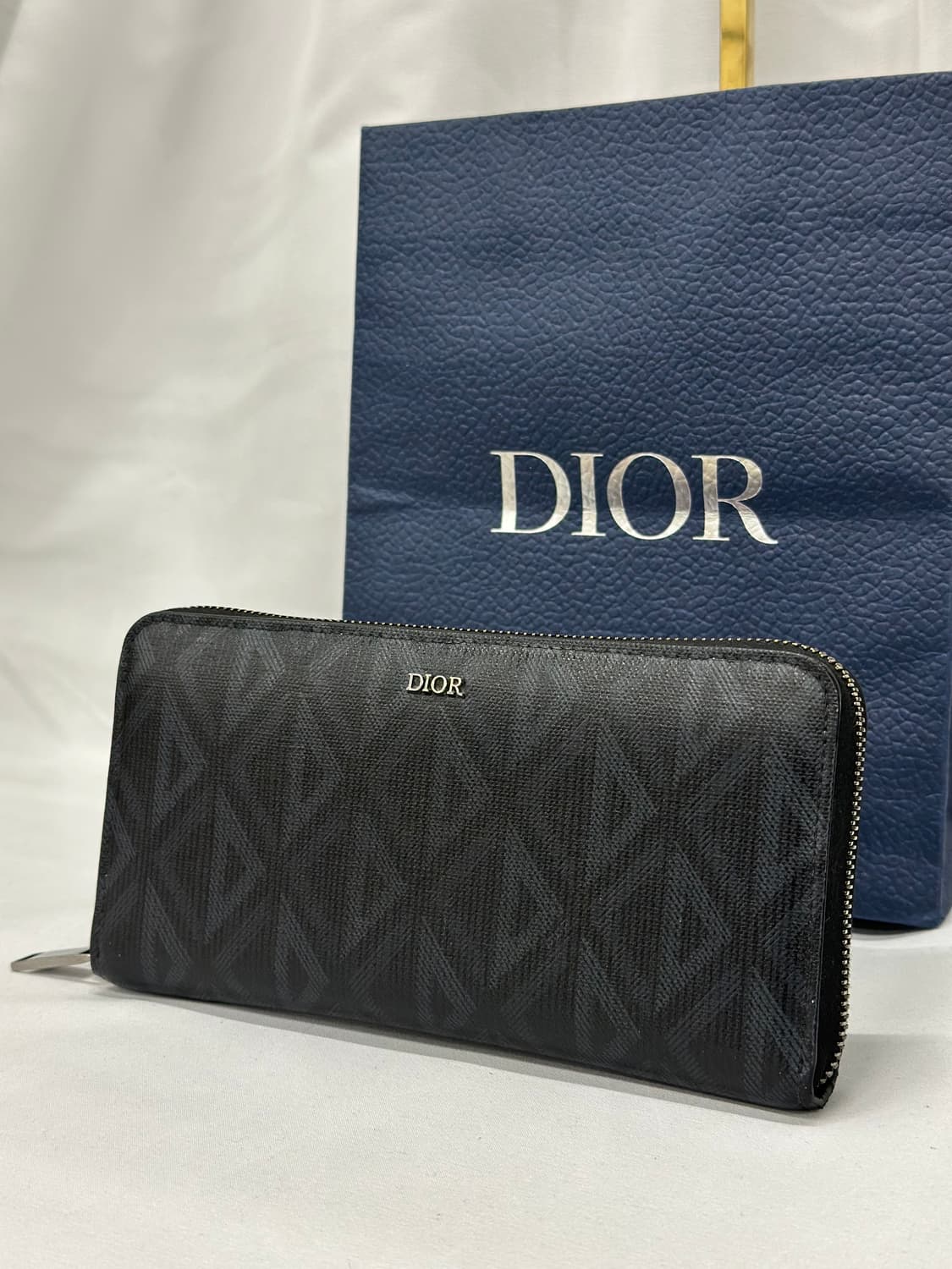 [정품]디올 CD다이아몬드 지퍼돌이지갑 블랙 상품이미지2
