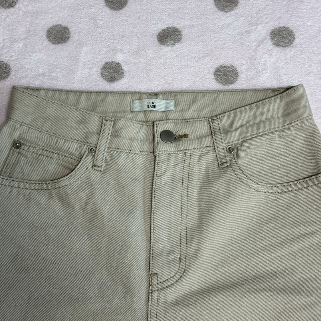 플랫베이스 오트밀 면바지 상품이미지3