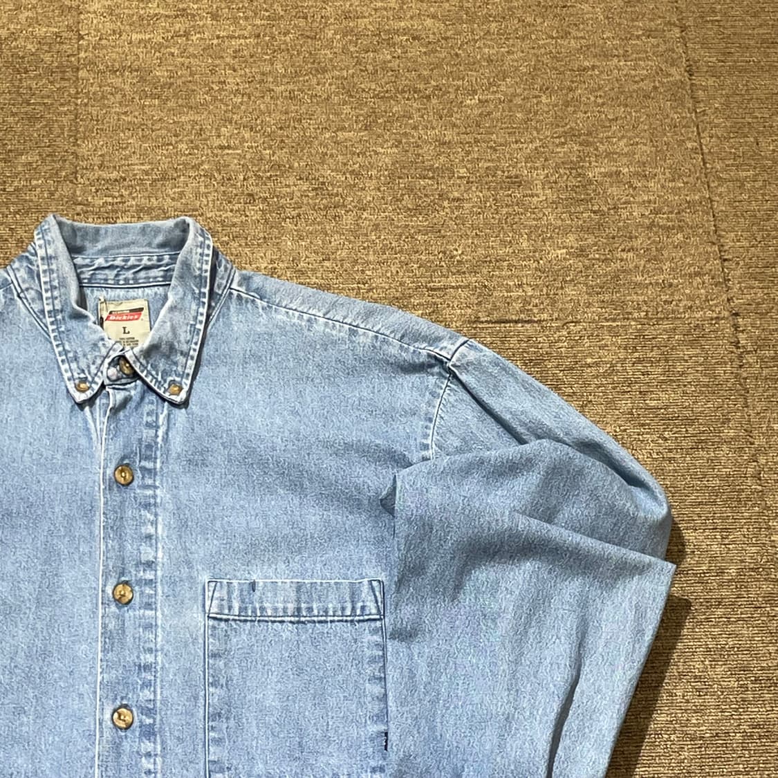 (L) Dickies 디키즈 코튼 데님 셔츠 상품이미지4