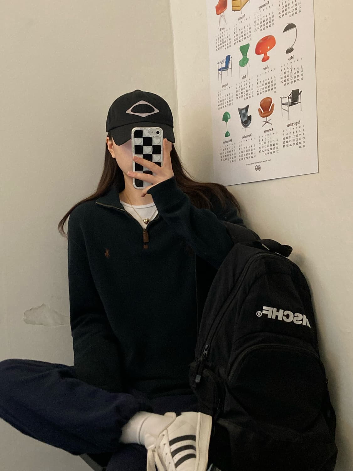 폴로 반집업 (검정) 상품이미지1