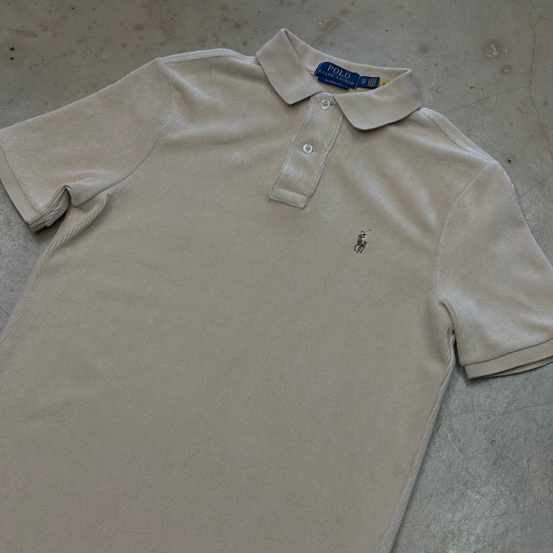 XS 폴로랄프로렌 코듀로이 베이지 카라티셔츠 상품이미지1