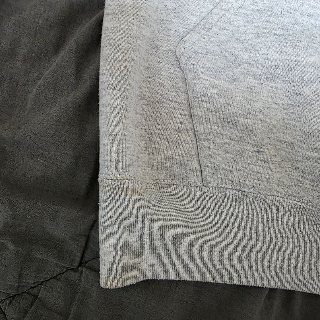 [XL] 90s 러셀 애슬레틱 아멘시칸 플래그 패치 라이트 그레이 후드티 상품이미지5