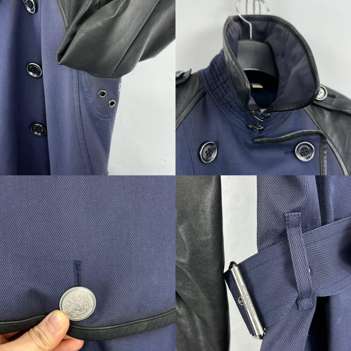 Burberry Brit Napoleon Leather-Mix Jacke 상품이미지9