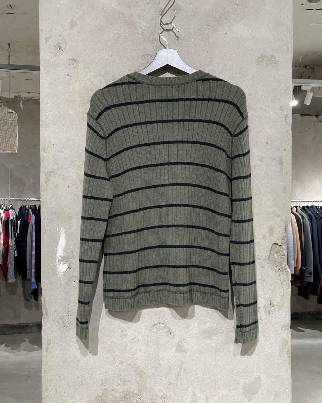폴로 진스 카키 스트라이프 크루넥 니트 상품이미지6